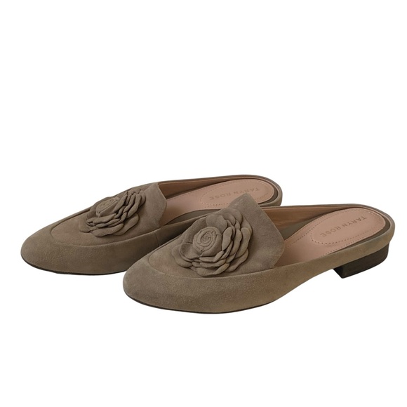 Taryn Rose Shoes - Taryn Rose Blythe Genuine Suede Mules/Flats 3D Flower Size 7B/37